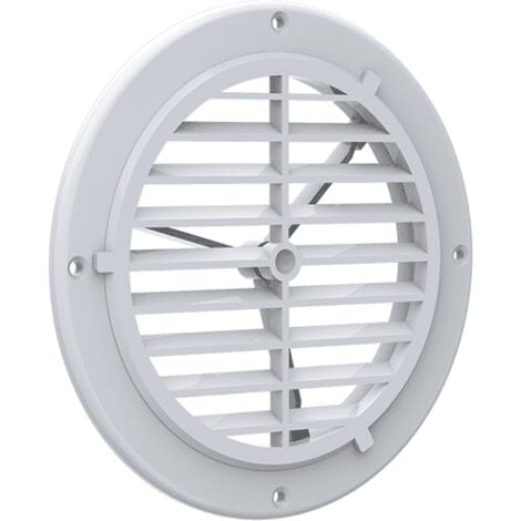 165MM X 125MM White Circular Air Vent Cover - Round UV PP Ventilation Motorhome