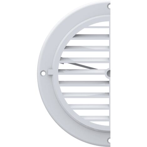 165MM X 125MM White Circular Air Vent Cover - Round UV PP Ventilation Motorhome