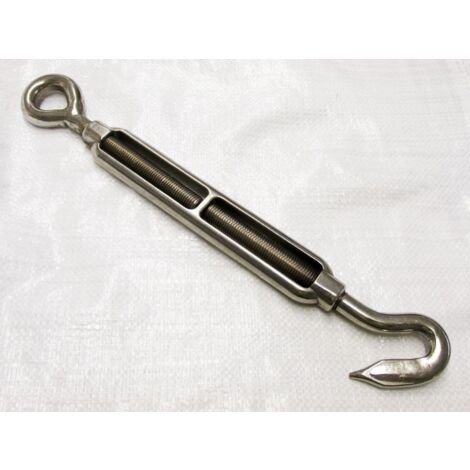 Stainless Steel Hook And Eye Turnbuckle M6 10MM (Straining Screw Barrel Open Body Tensioner) (1/2)