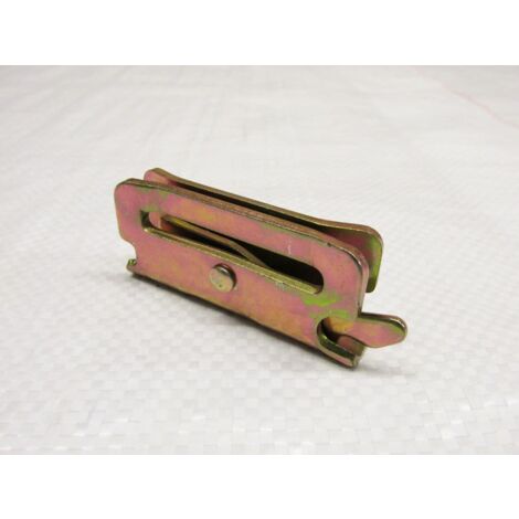 50MM E Track Fitting Zinc Plated (Yellow Passivated Tie Down Haulage) (1/2)