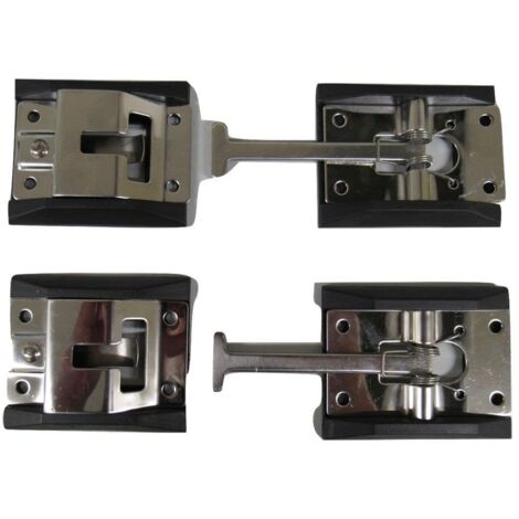X2 Stainless Steel Door Retainers - Truck Motorhome Horsebox Hook & Catch (1/5)