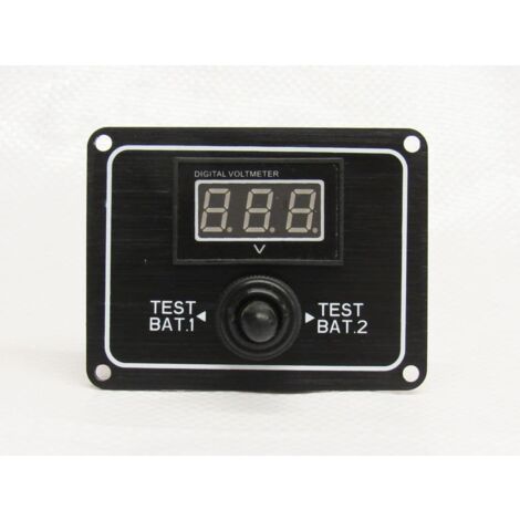 2 Way Digital Battery Test Switch 12V (Rocker Boat Gauge IP65 Water Resistant)