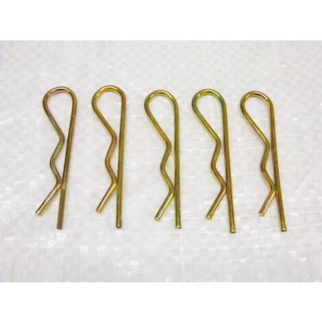 R Clips Zinc Plated 4MM x5 (Retaining Spring Beta Split Pin Cotter Grip)