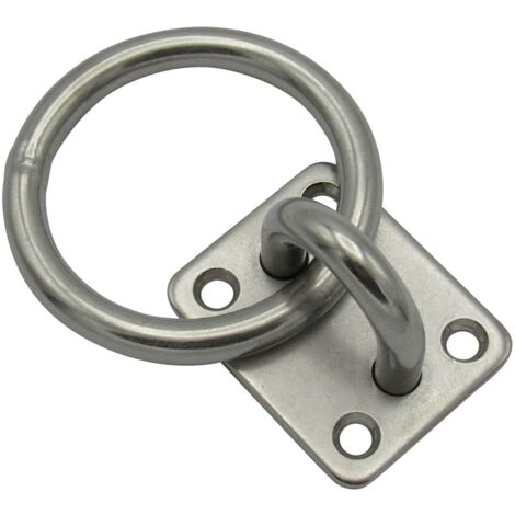 Stainless Steel Marine Eye Plate with Ring 8MM x 50MM (Lashing Tie Down Boat Yacht)