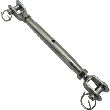 Mini Stainless Steel Rigging Screw Jaw & Jaw M8 (Marine Boat Closed Fork Turnbuckle) (1/5)