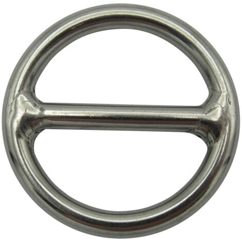 Stainless Steel Round Ring with Centre Bar 10MM x 60MM (O Rigging Webbing Fastening Mooring Dock)