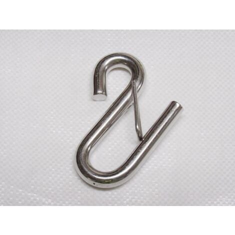 Long Arm S Hook Stainless Steel with Safety Latch 11MM (Shape Hanging Catch Marine)
