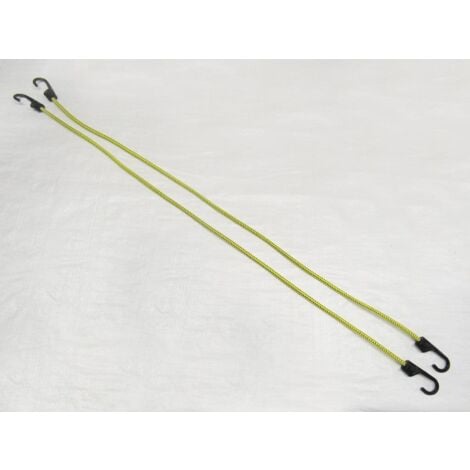 x2 8MM X 1000MM Yellow Shock Cord Assemblies With Plastic Hooks
