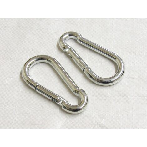 AlwaysH 10 Pack Small Stainless Steel Screw Snap Hooks Small