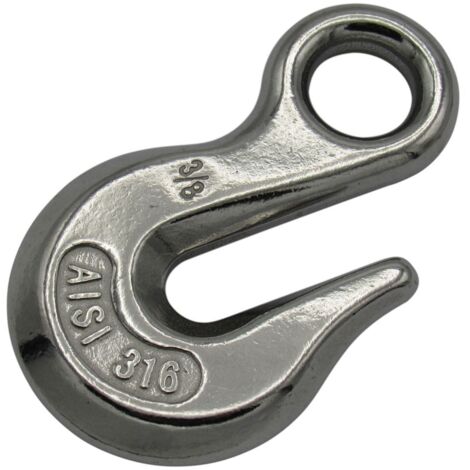 Stainless Steel Eye Grab Hook 8MM (Chain Shortener Rigging Marine) (1/5)