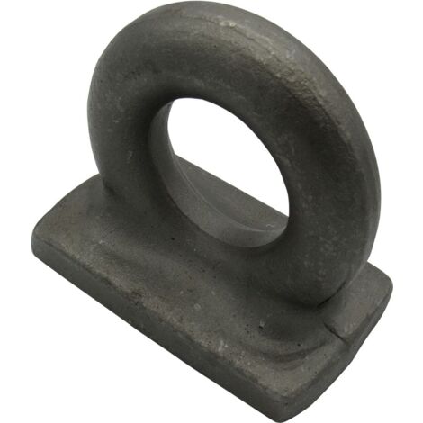1/2'' Rectangular Base Deckplate Self Colour 3.5T Proof Load - 12MM Eye Plate Lashing Weld On Deck