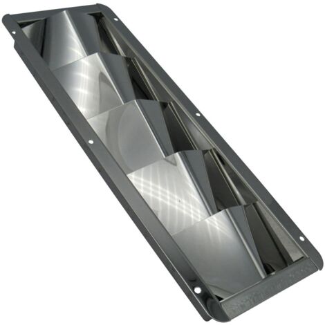Stainless Steel Louvred Air Vent (326MM x 113MM Rectangular Grille Metal Duct)