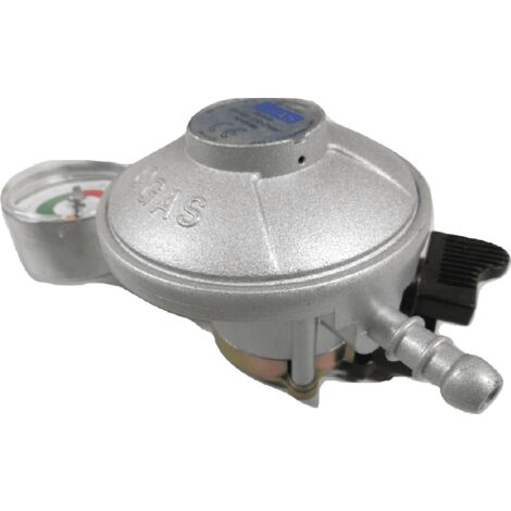 Butane Gas Regulator with Gauge 21MM - Clip on Calor 30mbar