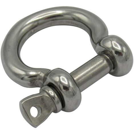 Stainless Steel Bow Shackle 16MM with Screw Collar Pin (316 A4 Marine Grade Rigging) (1/5)