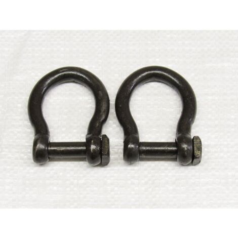 X2 1/2" X 5/8" Self Colour Square Head Trawler Bow Shackles - Fishing Trawling Marine Commercial (1/2)
