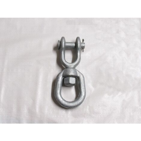 13MM Galvanised Swivel Eye & Jaw - 1/2" Chain Anchor Anti Twist Rope