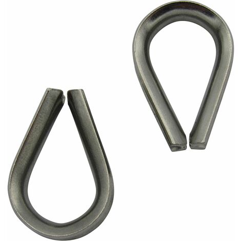 Stainless Steel Wire Rope Thimbles 22MM x2 (Marine Webbing Boat Cable Loop)