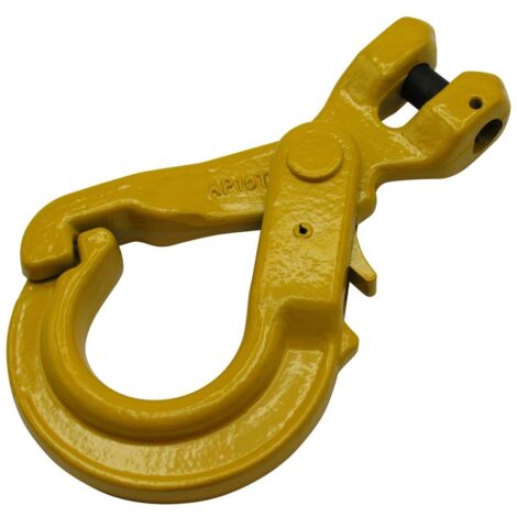 10mm Clevis Self Locking Hook + Grip Latch - Clevis Self Locking Hooks -  Chain Components - Lifting Chains