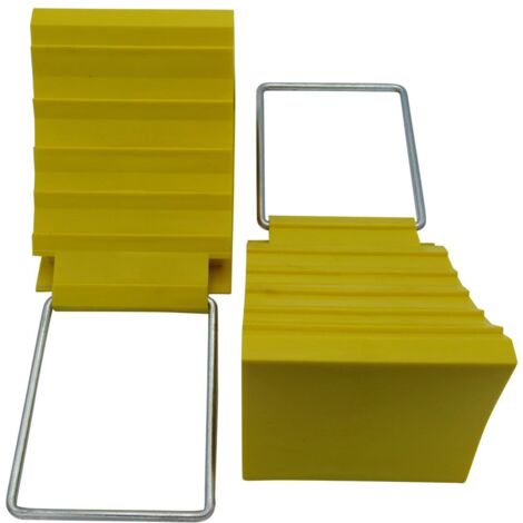 X2 Safety Wheel Chocks - Compact Block Wedges Motorhome Trailer Caravan
