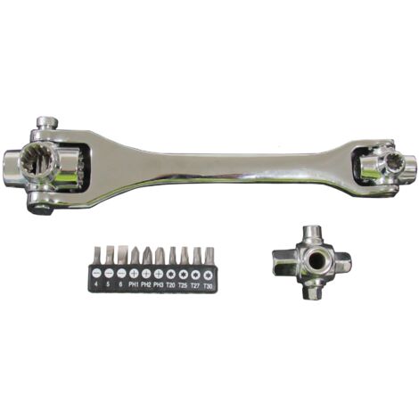 Adjustable Head 30 in 1 Socket Wrench - Ratchet Bolt Tool DIY Garage Mechanic Multi