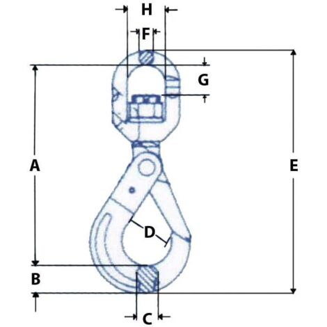 Swivel Self Locking Hook Grade 80 7MM (G80 2T Autolock Chain Lifting Component)