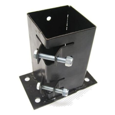 x1 3" Flush Fit Bolt Down Bolt Grip Fence Support - 75MM Post Holder Like Metpost (1/5)