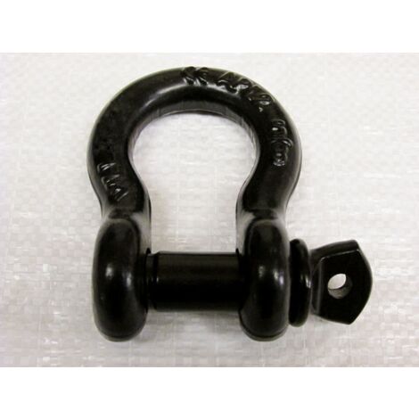 4.75 Ton 3/4" x 7/8" Black Bow Shackle With Screw Pin - Towing Theatre 4x4 Lifting Tested 4750KG