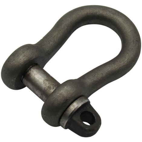 X2 0.6 Ton Self Colour Small Dee Shackles With 12MM Screw Pin To BS3032-1/2" D 