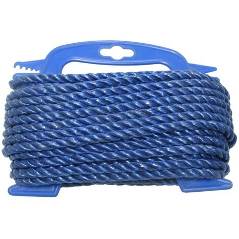 6MM x 15M Handreel Blue 3 Strand Polypropylene Rope - Camping Shipping Fender Yacht