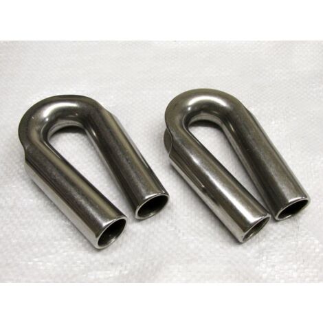 Tube Wire Rope Thimbles Stainless Steel x2 26MM (Sheave Tubular Protector 1" Inch) (1/2)