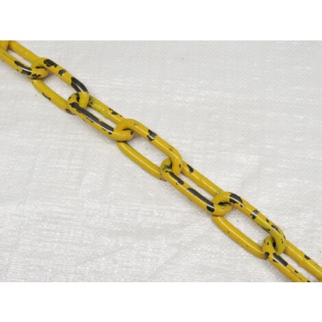11MM Grade 80 Yellow Painted Long Link Chain - 15400KG Fishing Trawling Lashing (1/2)