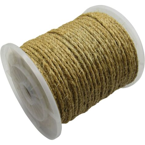 12MM x 35 Metre (115 Foot) Natural Sisal Rope - Decking Garden