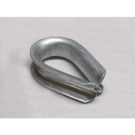 6" Circ Galvanised Heart Shaped Towing Thimble - Wire Rope Eyelet