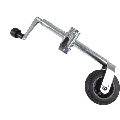 Jockey Wheel with Clamp 35MM (Plastic Rim Heavy Duty Trailer Caravan Guide Rubber) (1/5)