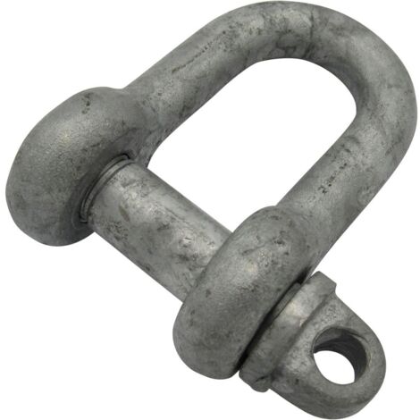 6 Ton Galvanised Large Dee Shackle With Screw Pin - 6000KG Galv Lifting ...