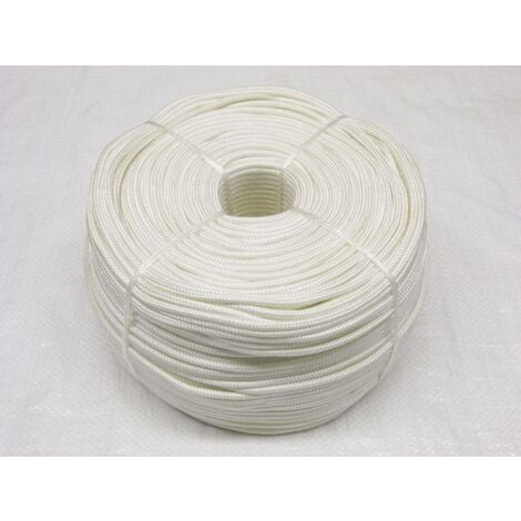 10MM x 55 Metre Reel White Braided Polyester Rope - Marine Boat Yacht