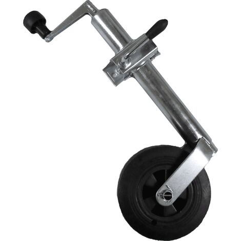 Jockey Wheel with Clamp 48MM (Plastic Rim Trailer Guide Caravan Rubber Heavy Duty) (1/4)