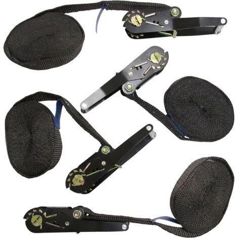 x4 Black 50MM 8M 5 Ton Endless Ratchet Straps - 5000KG Metre Tie Down Lashing (1/5)