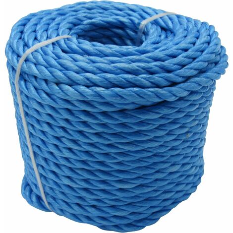 PP Sailing Poly rope 8mm Blue Polypropylene Rope Coils Camping Agriculture 