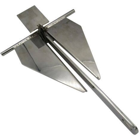 Stainless Steel Cruising Anchor 10KG (Crown Fluke Marine Boat Sand Mud Secure) (1/5)