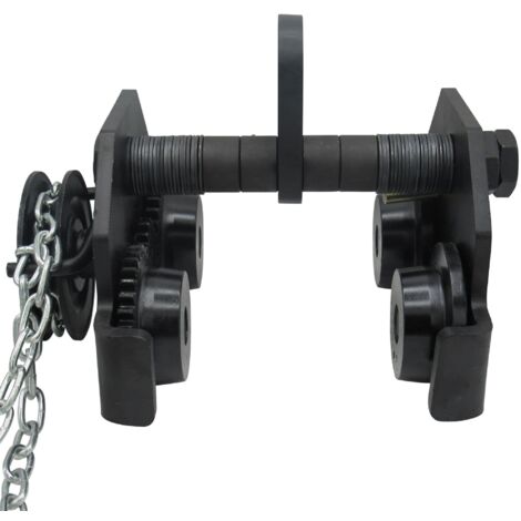 1 Ton 6 Metre Geared Trolley - Lifting Beam Hoist Girder Travel Overhead Tackle (1/4)