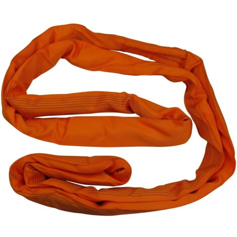 Lifting Round Sling 20 Ton 4M EWL (8M Circ Polyester Endless Strop 20000KG Orange)