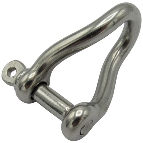 Stainless Steel Twisted D Shackle 10MM (Rigging Marine Rope Dee)