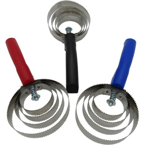 Spiral Curry Comb Horse (Brush Pets Equestrain Metal Grooming Shredding Red Blue or Black)