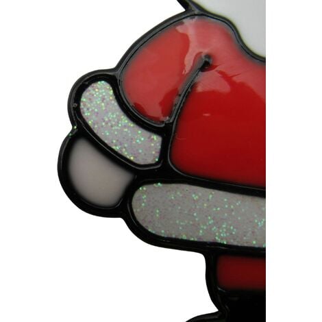 Large Christmas Window Sticker Santa  X3 (Xmas Clings Static Removable)