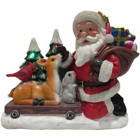 Light Up Santa Animal Christmas Figurine (Xmas Festive LED Ornament Decoration) (1/5)