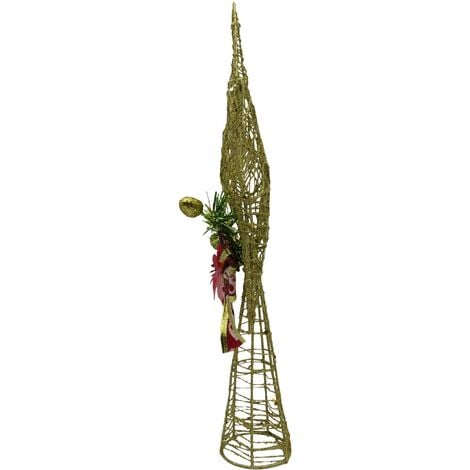 Gold Star Christmas Tree Topper (Xmas Decoration Angel Traditional Festive)