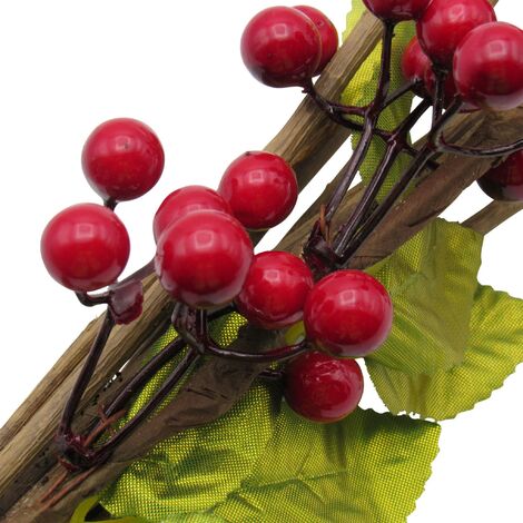 20 Pack Artificial Red Berry Stems For Christmas Tree Decorations