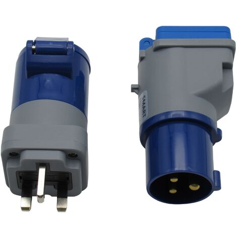 Caravan 3 Pin Plug Adapters (UK CEE Plug & Socket Coupler Camping Motorhome) (1/5)