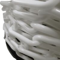 Plastic Safety Barrier Chain Fence 25M 6MM White (Decorative Garden Drive)
